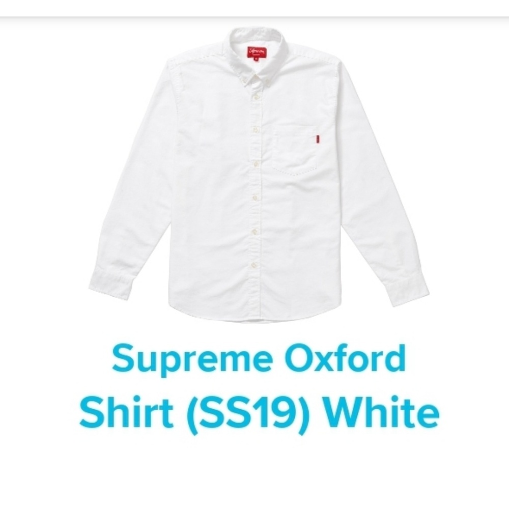 Supreme Oxford Shirt White Spring Collection 2019